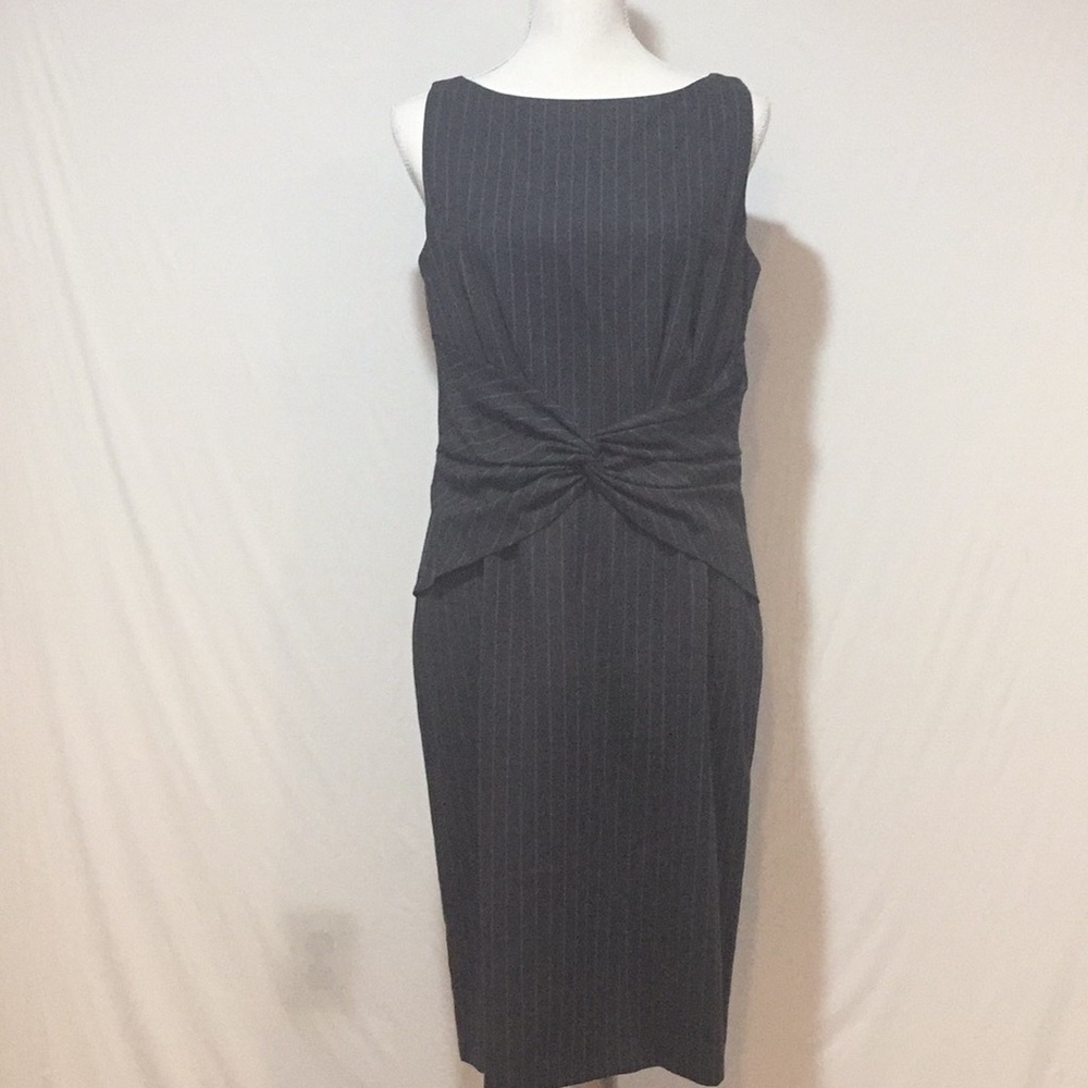 Lauren Ralph Lauren Grey Pinstripes Sheath Dress